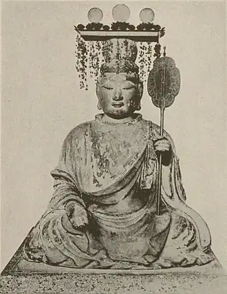 Statue représentant Shōtoku Taishi, 1515, temple Tachibana-dera&nbsp;(en), Asuka, préfecture de Nara, répertorié Bien culturel important du Japon.