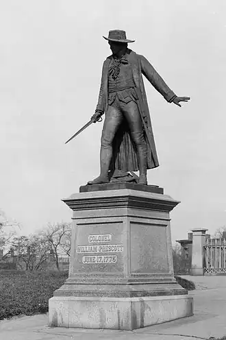 Statue du colonel William Prescott. Charlestown.