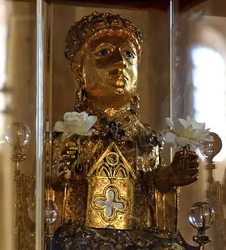Statue reliquaire de Sainte Foy(6 octobre 2013).