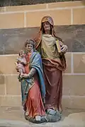 Statues de Anne et Marie à l'enfant.