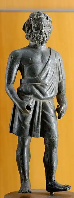 Vulcain portant la tunique et le bonnet conique des artisans, bronze romain du Ier siècle ap. J.-C., musée des Beaux-Arts de Lyon.