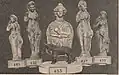 Statuettes de l'époque gallo-romaine et petit bœuf Apis en bronze découvertes dans le temple de la villa gallo-romaine des Bosséno