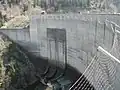 Parement aval du barrage