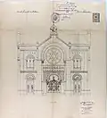 Plan de la façade Ouest