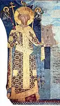 Fresque représentant Stefan Lazarević, le fondateur du monastère