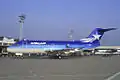 F-28 F-GIAI à l'aéroport d'Orly en février 1992.