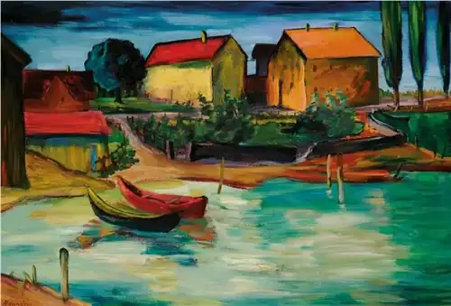 Fischerhäuser am Bodensee (c. 1935).