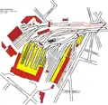 Plan des voies de la gare de Stettin en 1952.