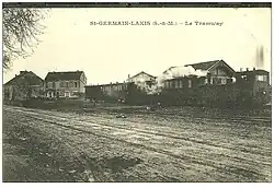 Gare de Saint-Germain-Laxis au début du XXe siècle.