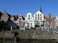Stintmarkt (marché d'éperlan) dans le port de Lunebourg.
