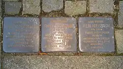 Stolpersteine pour Philipp, Rahel et Felix Nussbaum à Osnabrück
