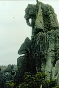 Rocher en forme de tête d'éléphant.