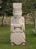 Statue de pierre sur le site d'Uireung (tombes du roi Gyeongjong et de la reine Seonui)
