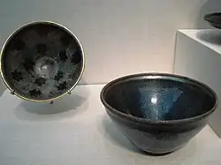 Bols à thé, dynastie des Song, glaçure à l'oxyde de fer "œil de perdrix" et "fourrure de lièvre" ou jian