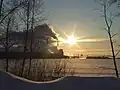 Papeterie de Stora Enso et le port de Nuottasaari.