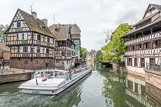 Batorama sur l'Ill et pont du Faisan de la Petite France