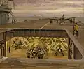 Le Hangar à avions (peinture de Stephen Bone&nbsp;(en)).
