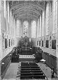 Photo ancienne de l'intérieur de la chapelle