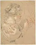 Dessin préparatoire de la fille au Metropolitan Museum of Art de New York