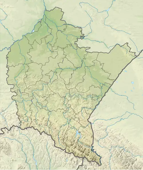 Voir sur la carte topographique de Voïvodie des Basses-Carpates