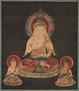 Suiten (Varuna). 1127. Couleurs sur soie, H. 144 cm. Musée national de Kyoto.