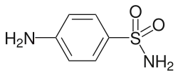 Image de la molécule de p-aminophénylsulfamide.