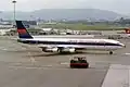Boeing 707-300 Sun d'Or International immatriculé 4X-ATY à Zurich en Suisse en 1984