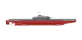 Modèle numérique du sous-marin Surcouf qui a inspiré le navire-école Maginot.