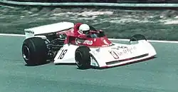 Brett Lunger sur TS19 à Brands-Hatch en 1976.