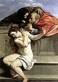 Artemisia Gentileschi 1610ca, Suzanne et les Vieillards - Schloss Weissenstein Allemagne