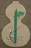 Une peinture de Suzuki Shuitsu (1823-1889) où le pin est évoqué par les aiguilles au sol