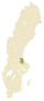 Carte représentant la province de Gästrikland au sein de la Suède, au nord-est du pays.