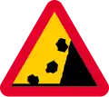 Chutes de pierres par la droite