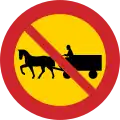 Interdiction des véhicules à traction animale