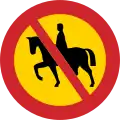 Interdiction des cavaliers