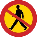 Interdiction aux piétons