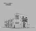 Plan d'agrandissement de la synagogue par les architectes Debré et Hirsch.