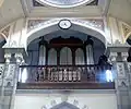 Détails de l'orgue et de l'horloge.
