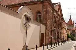 La synagogue.