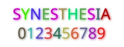 lettres et chiffres en couleur