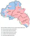Carte ethnique du Pays sicule en 2002.