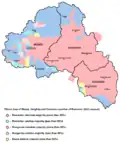 Carte ethnique du Pays sicule en 2011.