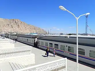 Train à Türkmenbaşy en avril 2017.