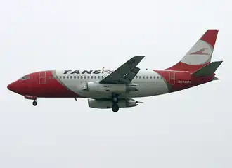 OB-1809-P, le Boeing 737 de TANS Perù impliqué, ici à l'aéroport international Jorge-Chávez trois semaines avant l'accident.