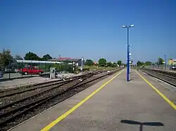 Voies et quais, direction Strasbourg.
