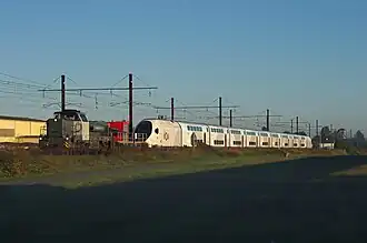 La rame no 1005 sur la PO, acheminée par RailAdventure.