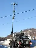TPz FUCHS 1 de l'armée néerlandaise en configuration de guerre électronique.