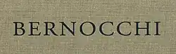 Logo BERNOCCHI sur tissu Milan 1922