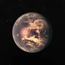 Vue d'artiste d'une planète-océan.