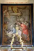 Le tableau central du maître-retable de l'église.